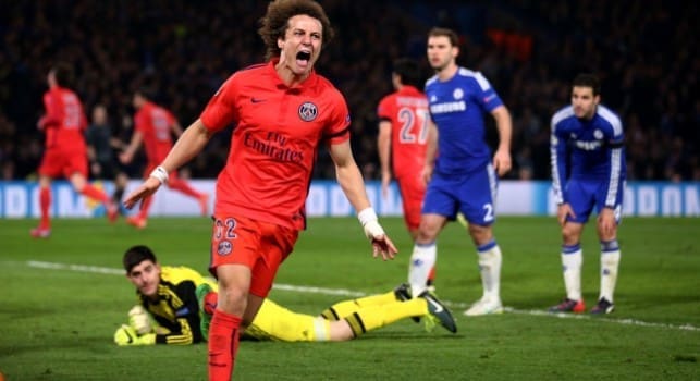 during the UEFA Champions League Round of 16, second leg match between Chelsea and Paris Saint-Germain at Stamford Bridge on March 11, 2015 in London, England.