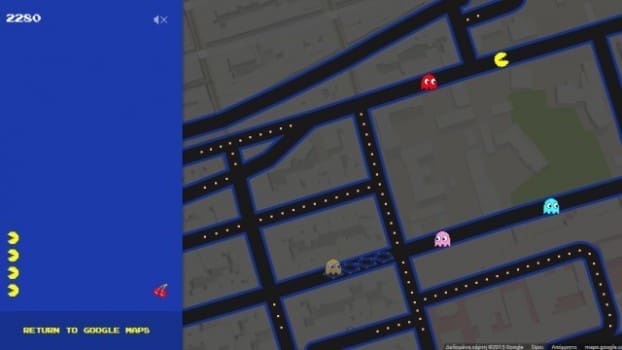 pac-man googlemap